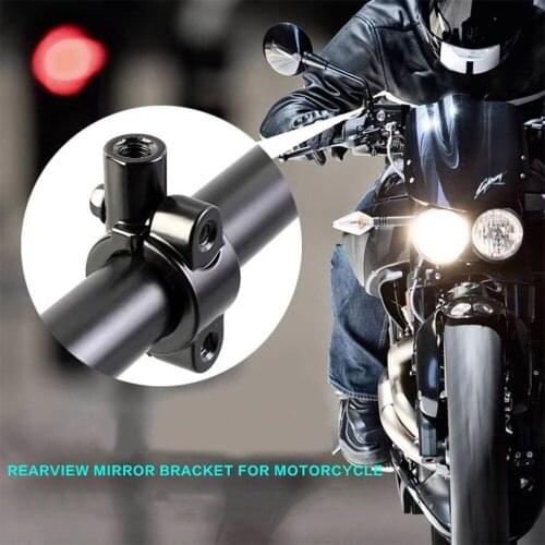 8mm 10mm Universal Motorcycle Convex Rear View Mirror Holder Back Side mirror bracket for Cruiser Suzuki Honda Victory etc