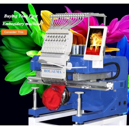 HOLiAUMA high speed 15 colors single head computer embroidery machine like swf/ janome embroidery