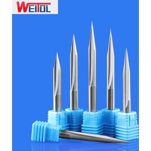 WeiTol 6mm Shank Two Flutes Straight Bit CNC Engraving Bits Wood Milling Mutter Free Shipping