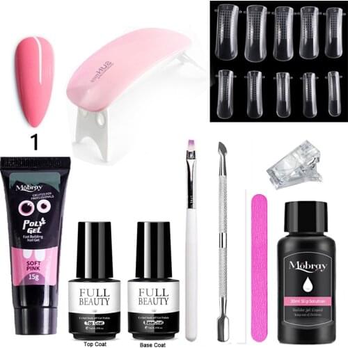 10pcs/Set 15ml Nail Polish Gel Nail Kit Quick Building UV Nail PolishGel Extensions Acrylic Gel Nail Art Manicure Tool