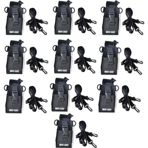 Lot 10pcs MSC-20C Nylon Multifunction Universal Pouch Bag Holster Carry Case for Motorola Yaesu TYT baofeng UV-5R UV-82 Radio