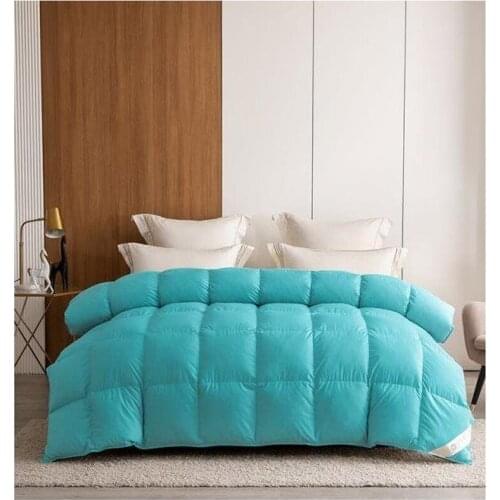 100% white goose duck/duvet winter thick warm top grade bread quilt 100% quilt cover