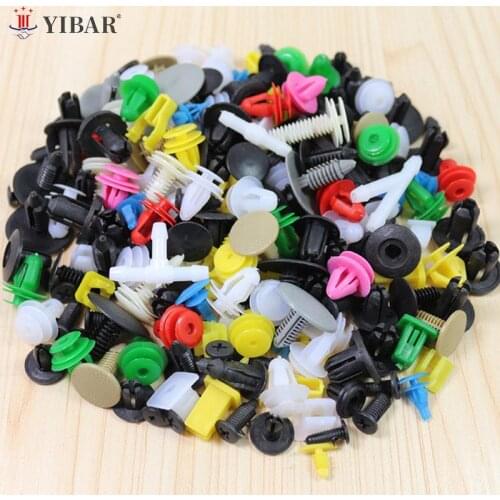 100Pcs Universal Mixed Auto Fastener Car Bumper Clips Retainer Car Fastener Rivet Door Panel Fender Liner