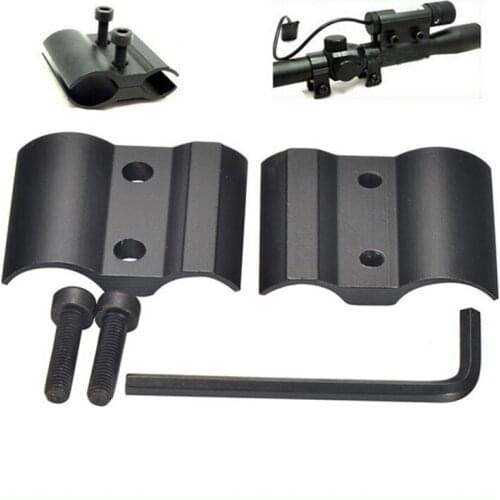 2021 Tactical Barrel Ring Scope Sighting Telescope Clamp Mount Holder Hunting Gun Flashlight Torch Laser Sight Clip Metal Clip