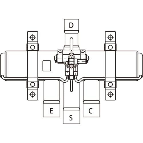 96KW(R410a) Reverse valves is suitable for 4 compressors tandem heat pump air conidtioner system for hotel