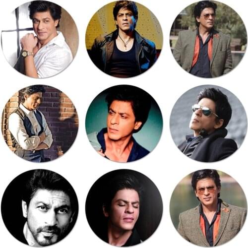 58mm Shahrukh Khan Indian charming devil Icons Pins Badge Decoration Brooches Metal Badges For Clothes Backpack Decoration