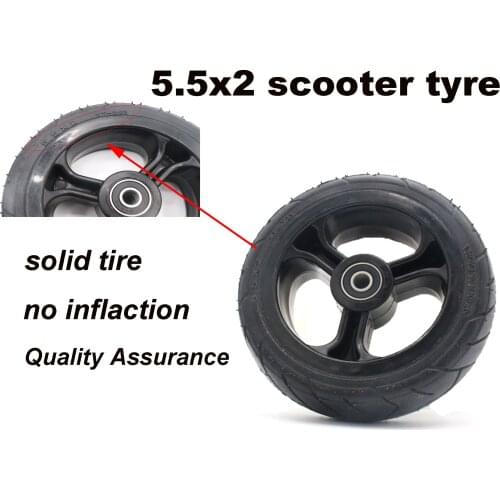 5 x 2 inch rubber and plastic high elasticity durable solid tire 5 inch electric scooter tire Scooter Tire tubeless wheels