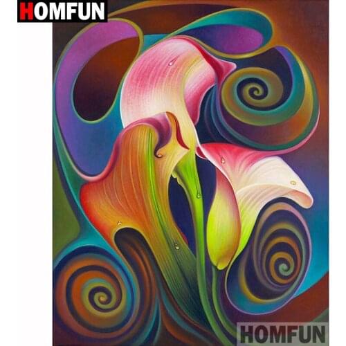 HOMFUN Full Square/Round Drill 5D DIY Diamond Painting "Colorful pattern" 3D Diamond Embroidery Cross Stitch Home Decor A20234