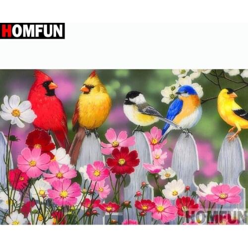 HOMFUN Full Square/Round Drill 5D DIY Diamond Painting "Animal bird" Embroidery Cross Stitch 5D Home Decor Gift A11699