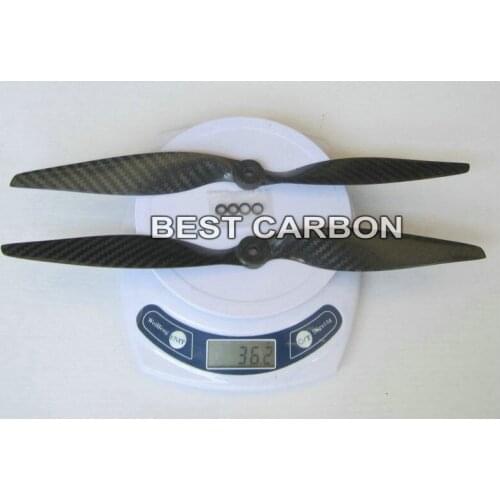 Free shipping 2 Pairs High quality 12" long ,6.0" pitch, 3K Carbon fiber CW/CCW propeller for RC Multi-Copter Quadcopter