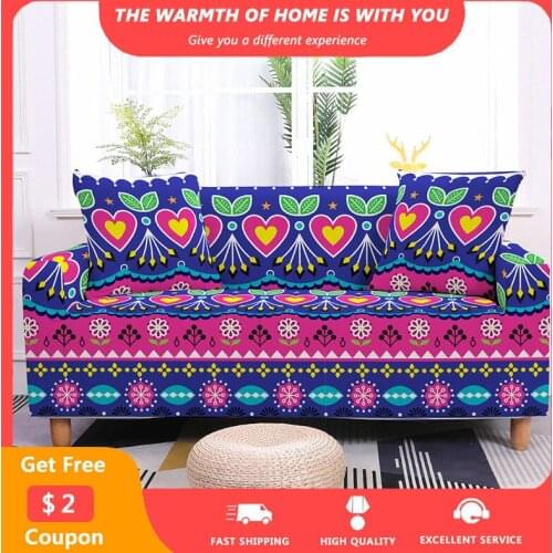 Bohemia Style Sofa Covers for Living Room Non-slip Couch Cover Slipcovers Fuiture Protector 1/2/3/4 Seater funda Cover 2021 News