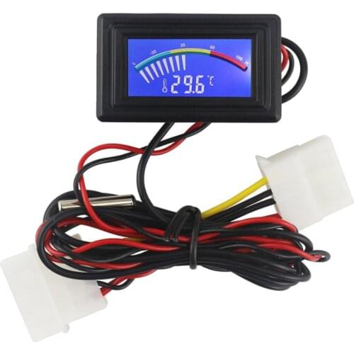 C/F USB Thermometer LCD Analog Digital Car PC Temperature Meter Indoor Aquarium Incubator Temp Detector Tester DC 5V 12V 24V