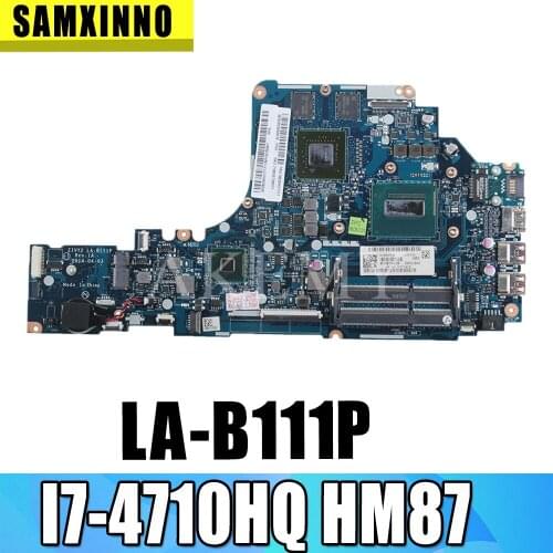 HD 5B20G57047 For Lenovo Ideapad Y50-70 Laptop Motherboard ZIVY2 LA-B111P SR1PX I7-4710HQ HM87 860M 2GB Tested