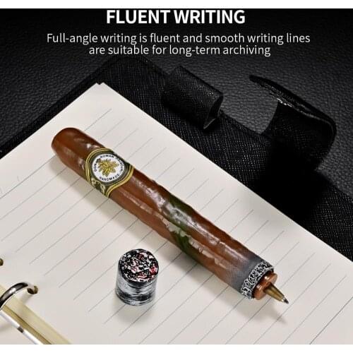 2pcs/lots Simulation Cigar Pen,Fake Cigar Props Creative Cigar Signature Pen for Business Writing Office Supplies Stationery