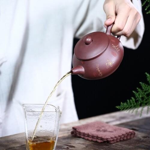 Classic Yixing Tea Pot Purple Clay Teapots 250ml Handmade Ore Beauty Kettle Chinese Kung Fu Tea Set Customized Gifts