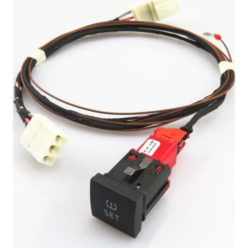 TUKE TPMS SET Car Tire Tyre Pressure Monitoring Warning Alarm Switch & Harness Plug Set For Jetta MK5 MK6 Golf 5 6 56D 927 121