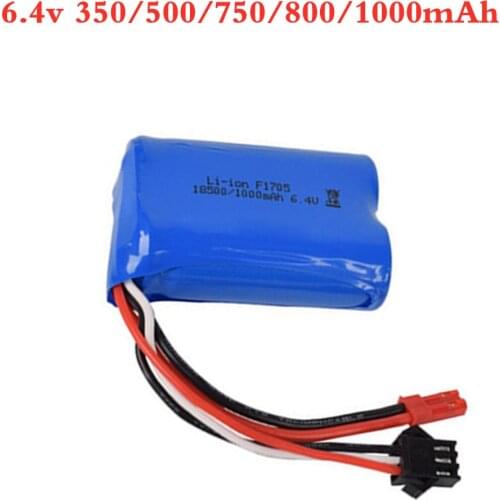 Hobby Hub 6.4v 320mAh 500mAh 750mAh 800mAh 1000mAh Li-ion Battery for wltoys RC Car L959 18628 Battery 6.4v JST SM4P Plug