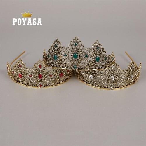 2020 April Crystal Flower Bridal Crown For Women New Tiaras Big Wedding Hair Jewelry Crowns