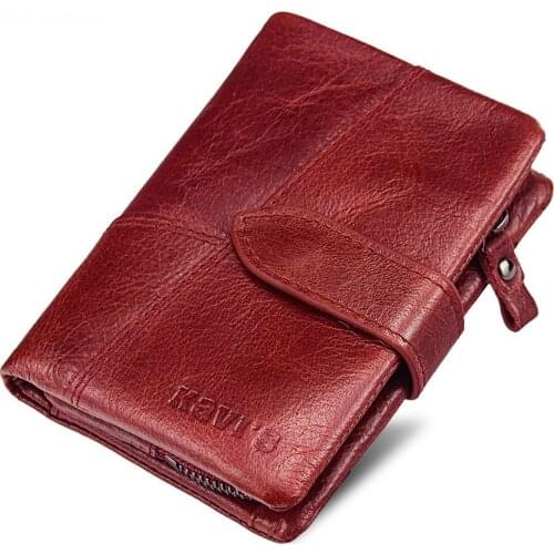 Leather buckle mens wallet change wallet small card bag retro leather mens wallet crazy horse leather mens bag