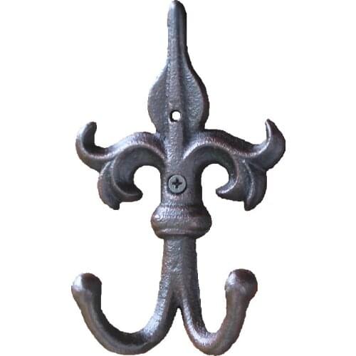 Creative personality cast iron wall hanging on the wall hanging garden courtyard indoor iron double hook decorative hook