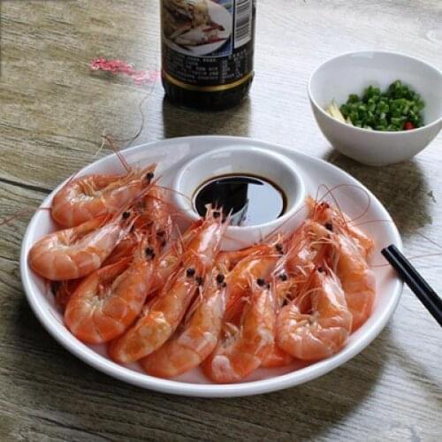 Round Ceramic Dish With Vinegar Dish Household Dumplings Steamed Shrimp French Fries Snacks Breakfast Dipping Plates Tableware