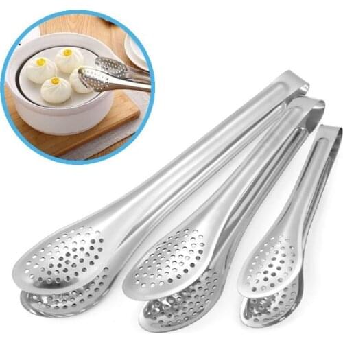 Kitchen Stainless Steel Dish Salad Tongs for Hot Pot Baking Anti Heat Clip Pastry Clamp Tongs Cooking Tools 7/9/12 Inch