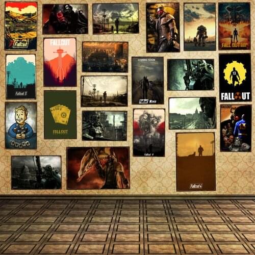 Fallout Metal Sign Shabby Chic Vintage Style Wall Bar Cafe Store Home Art Craft Retro Decoration 30X20CM DU-1803