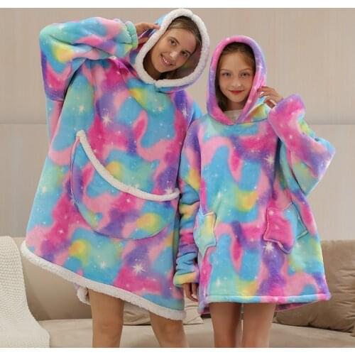 30% OFF Avocado printed Oversize Fleece Blanket Outdoor Hooded Blankets Warm Soft Hoodie Robe Bathrobe Sweatshirt Pullover