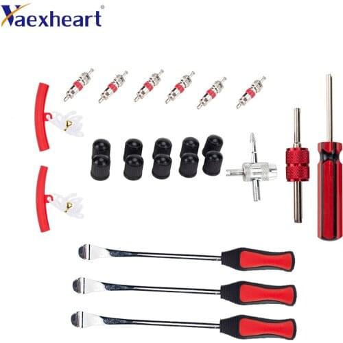 24PCS/Set Tire Changing Set Tire Spoons Valve Caps Tool Kit for Motorcycle Bike Car Tire Repair
