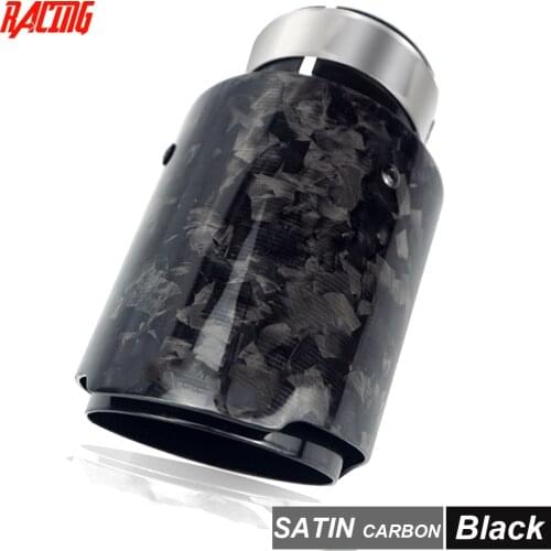 1 piece car forged Carbon Muffler Tip Exhaust System Universal Straight Stainless Black Exhaust Mufflers nozzle For Akrapovic