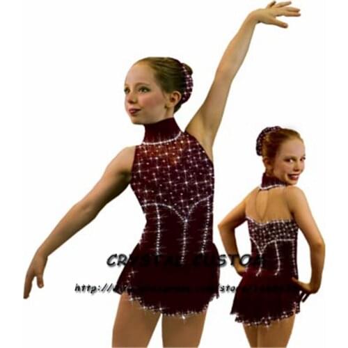 Girls Figure Ice Skating Dresses Graceful New Brand Figure Skating Competition Dress DR4113