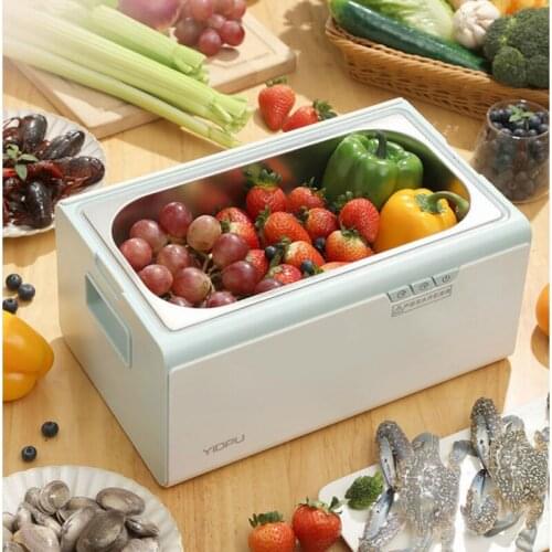 Full Automatic Vegetable and Fruit Washer Ultrasonic Sterilize Household Smart Vegetable Washer Seafood Ingredients Purification