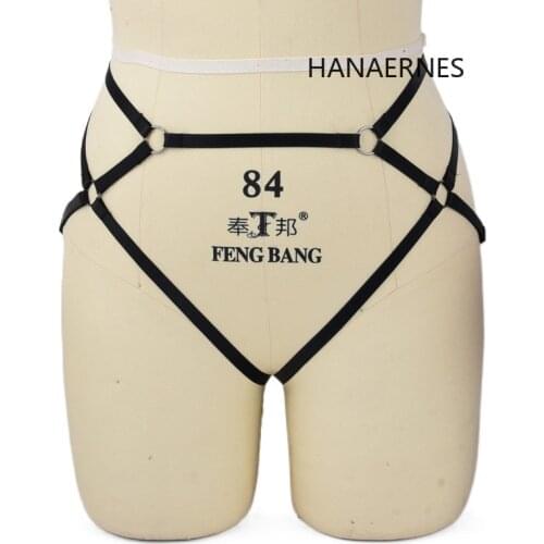 WomenBlack Fashion Sexy Garters Belt Goth Fetish Body Harness Garter Belt Adjustable Women Sexy Punk Leg Stockings Cincher Strap