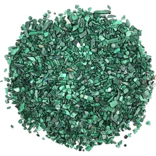 Drop Shipping 50g 3-5mm Natural Malachite Tumbled Stone Polished Gemstone Gravel Fish Tank Quartz Crystals