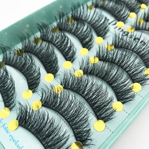 10/5Pairs 3D Mink Lashes Natural Eyelashes Dramatic False Eyelashes Faux Cils Makeup Wholesale Faux Eyelash Extension maquiagem
