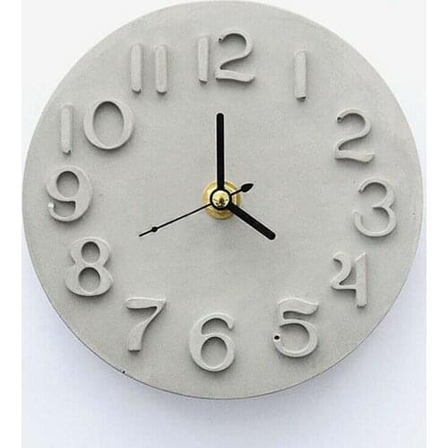 Roman Numbers Arabic Numbers Handmade Crystal Epoxy Clock Silicone Mould Clay Molds Decorate Making Resin Charms Pendant Mold