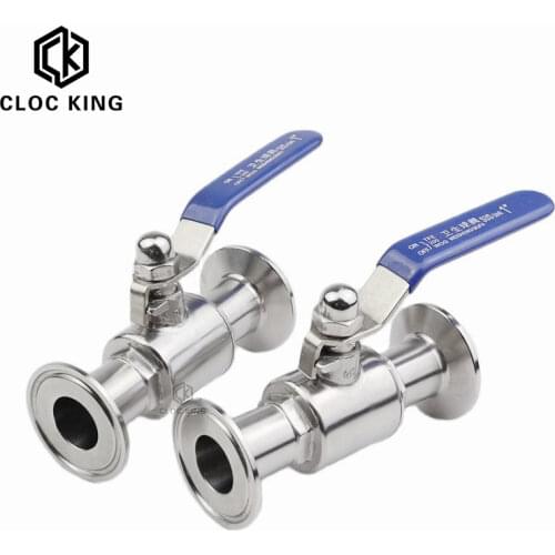 3/4" 1" 1-1/2" 2" 304 Stainless Steel Sanitary Ball Valve Tri Clamp 50.5mm/64mm Ferrule Type For Homebrew Diary Product