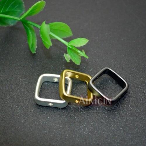 New Arrival Matt Gold Silver Plating Square Shape Cross Hole Connectors DIY Bracelet Earring Making Findings 20pc/lot