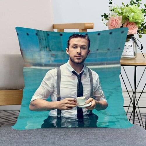 Nice Ryan Gosling Pillow Case Modern Home Decorative Pillowcase 35x35cm,40X40cm(one sides) For Living Room Pillow Cover