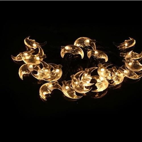 LED Solar LED Lovely Moon String Lights Outdoor Lighting Moon Shaped Lamp Christmas Decoration Outdoor Waterproof Lamp