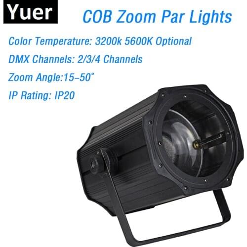 LED COB Par Light 200W High Power Aluminium DJ DMX Led Beam Wash Strobe Effect Stage Lighting DMX 2/3/4 Channels Free Shipping