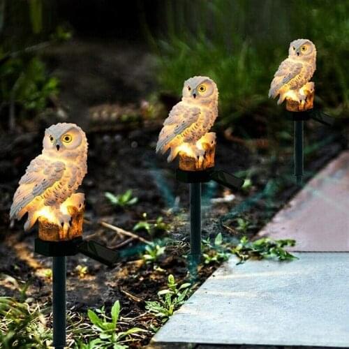 Solar Owl Light Led Lawn Light Outdoor Garden Lawn Light Exterior Night Lights Owl Shape Solar Powered Energia Lamp
