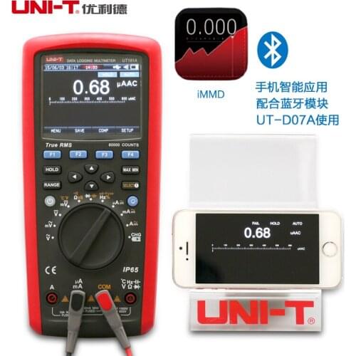 UNI-T UT181A medidor de temperatura de registro de True RMS multimetro Digital DMM w / Re recarregaveis de Li EU Plug