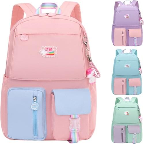 Fashion Backpack Women Waterproof Candy Colors Backpacks Fancy High School Bags for Teenage Girl Cute Travel Rucksack Female