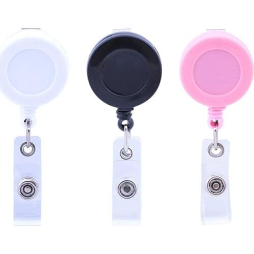 1 Pcs Retractable Ski Pass ID Card Badge Holder Reel Pull Key Name Tag Card Holders Recoil Reels for School Office Company