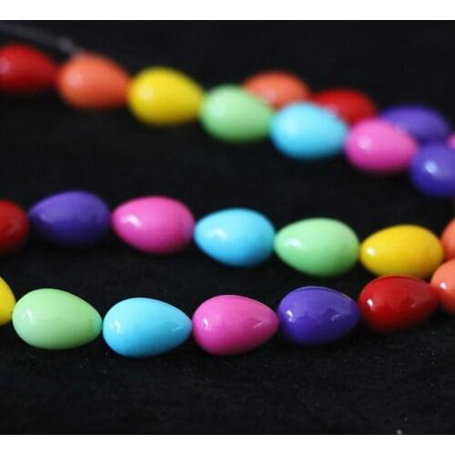 High grade 11 color paint glass colorful waterdrop loose beads new arrival rainbow teardrop hot sale jewelry making 15inch B1083