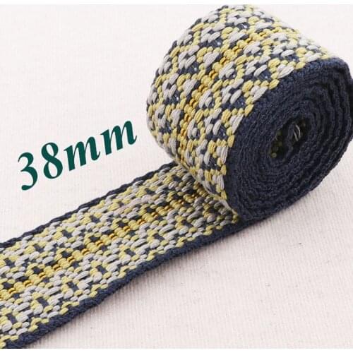 1 1/2 "Jacquard Cotton Webbing Bag Strap Purse Tote Belt Key Fob Hardware Lanyard Leash Supplies