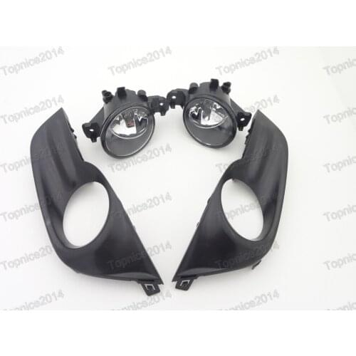 1 Set fog Lights Car front bumper fog lamps & Fog Lamps Bezel Covers for Nissan Altima Sedan 2013-2015