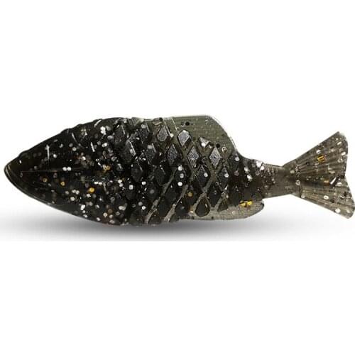 1pcs/Winter fishing gear Bionic Multi-section Swim hard bait9cm/12.5g Artificial Wobbler Rotating Trolling pike carp crank lure