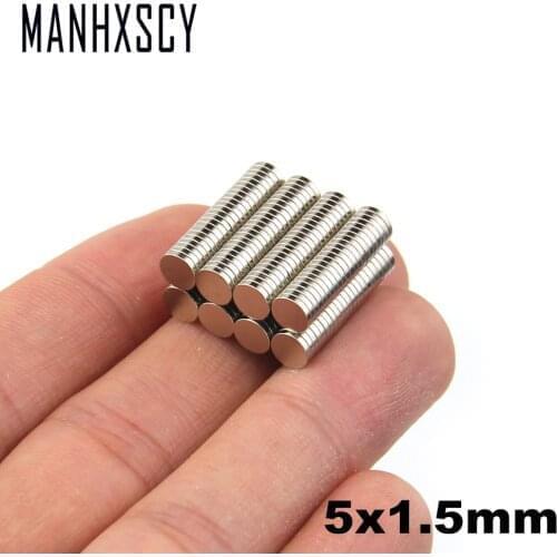 10000pcs Neodymium N35 Dia 5mm X 1.5mm Strong Magnets Tiny Disc NdFeB Rare Earth For Crafts Models Fridge Sticking 5x1.5mm